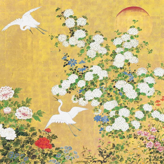 Japanese Herons 8 Square Notecards Wallet - Bee's Emporium