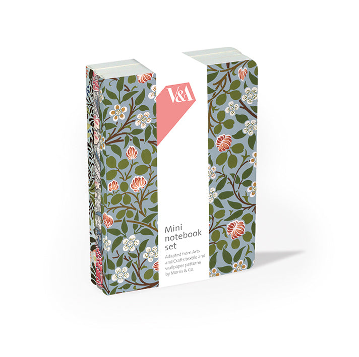 V&A Morris & Co 3 Mini Notebooks Set - Bee's Emporium