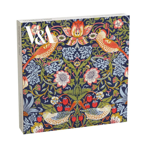 V&A William Morris Strawberry Thief 8 Square Notecards Wallet - Bee's Emporium