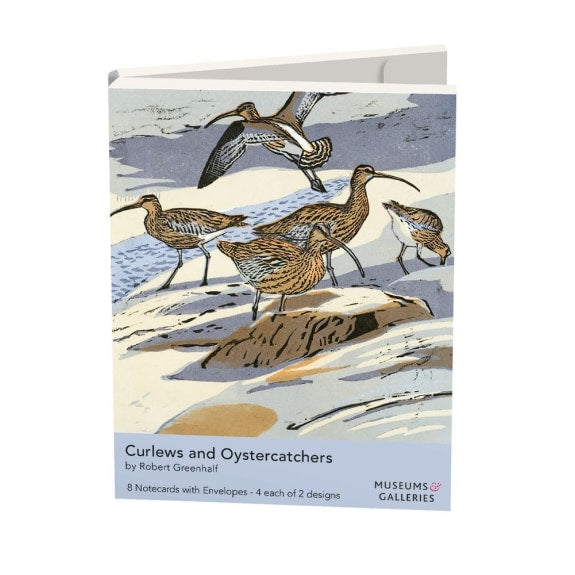 Curlews & Oystercatchers 8 Rectangle Notecard Wallet - Bee's Emporium