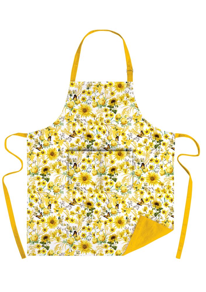 Mary Katrantzou Yellow Butterflies Organic Cotton Adjustable Apron - Bee's Emporium