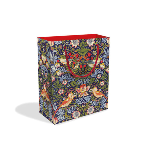 V&A Strawberry Thief - Medium Gift Bag with Tag - Bee's Emporium