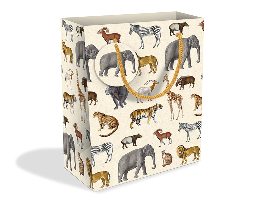 Natural History Museum Safari Medium Gift Bag with Tag - Bee's Emporium