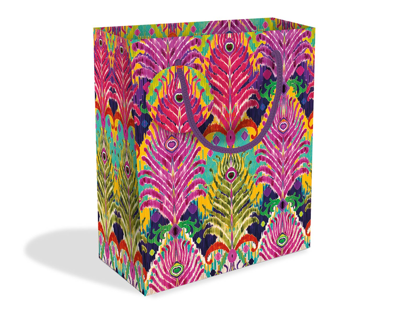 Matthew Williamson Peacock Ikat Medium Gift Bag with Tag
