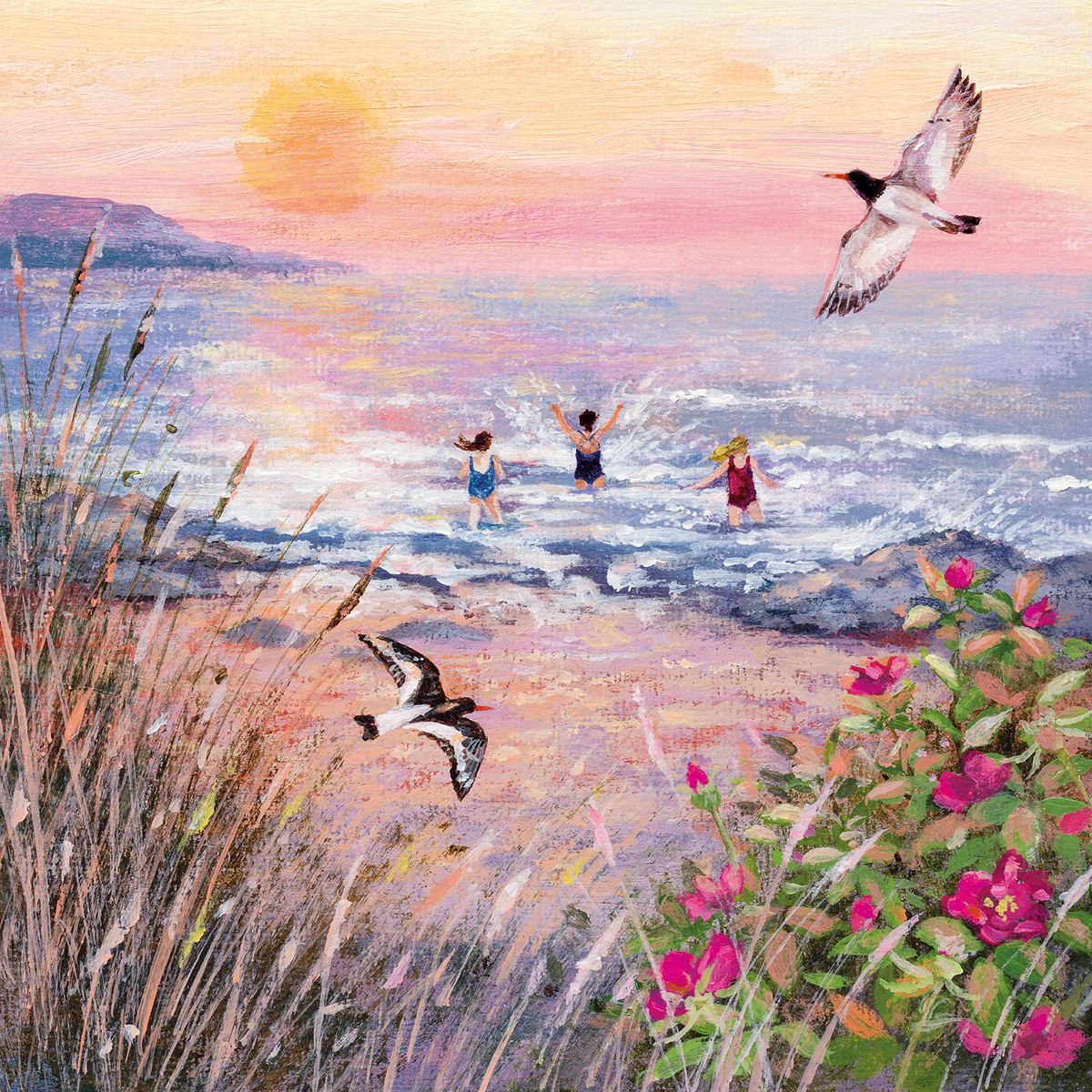 Coast and Country - Sunset Dip Blank Greeting Card with Envelope - Bee's Emporium