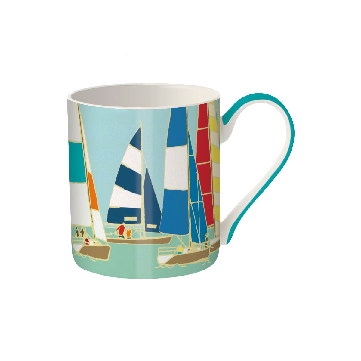Emily Burningham Yacht Racing Fine Bone China Mug - Bee's Emporium