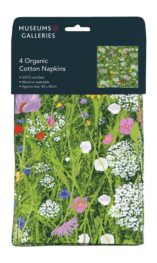 Wild Garden by Josephine Simon Pack of 4 Organic Cotton Napkins - Bee's Emporium