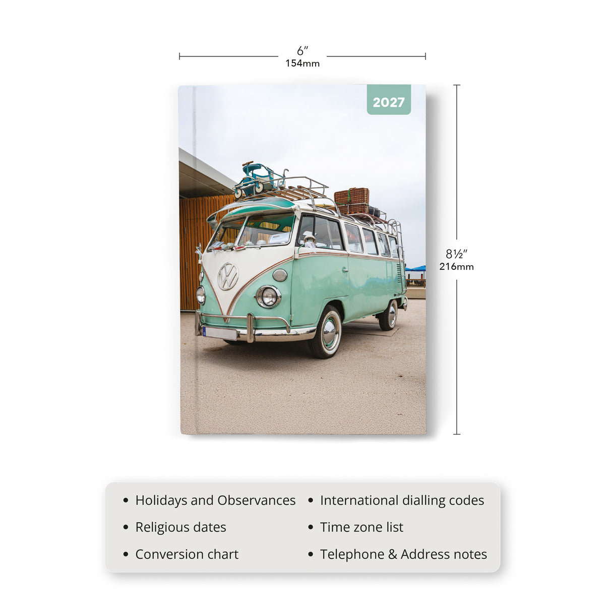 Camper Vans A5 Padded Diary