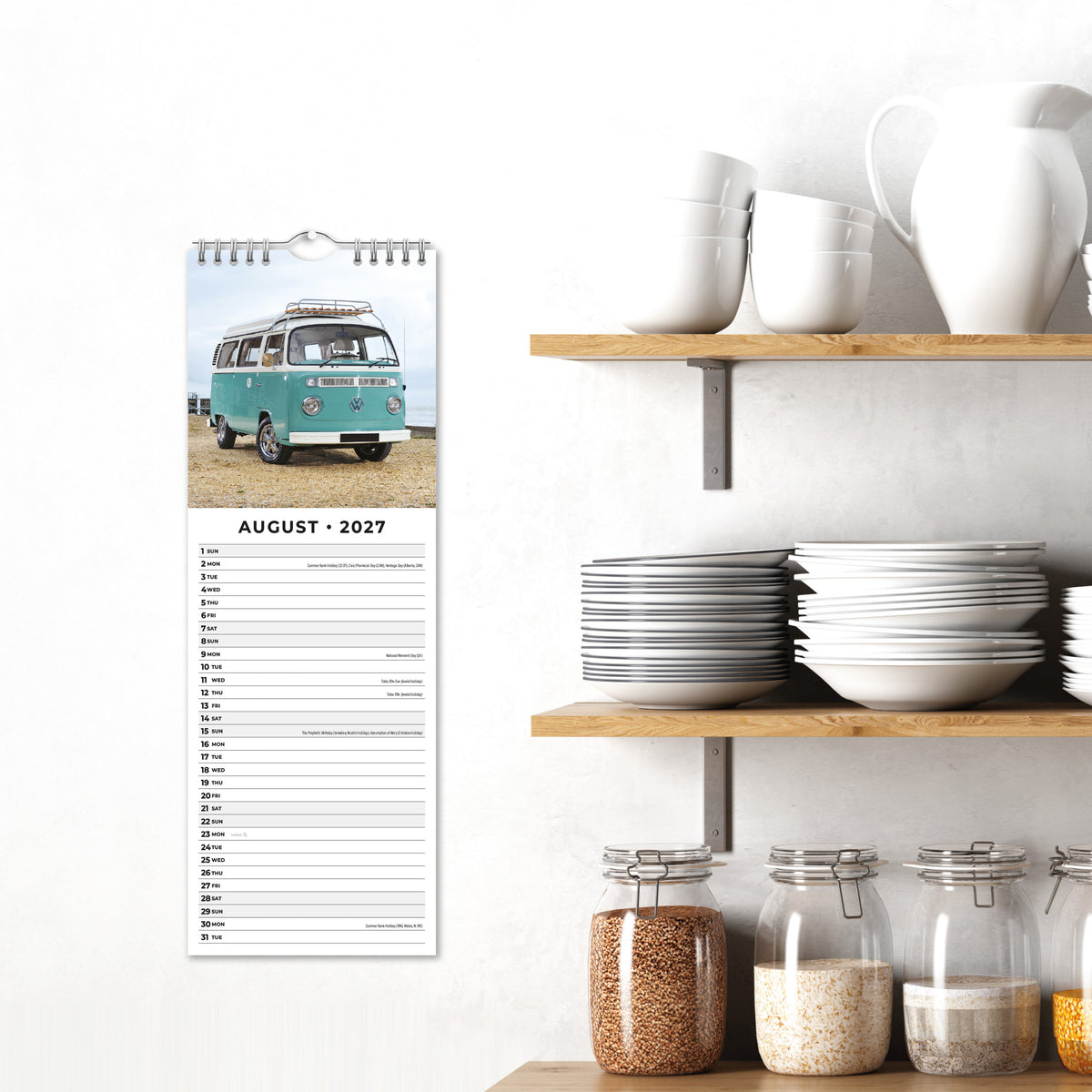 Camper Vans 2027 Slim Wall Calendar