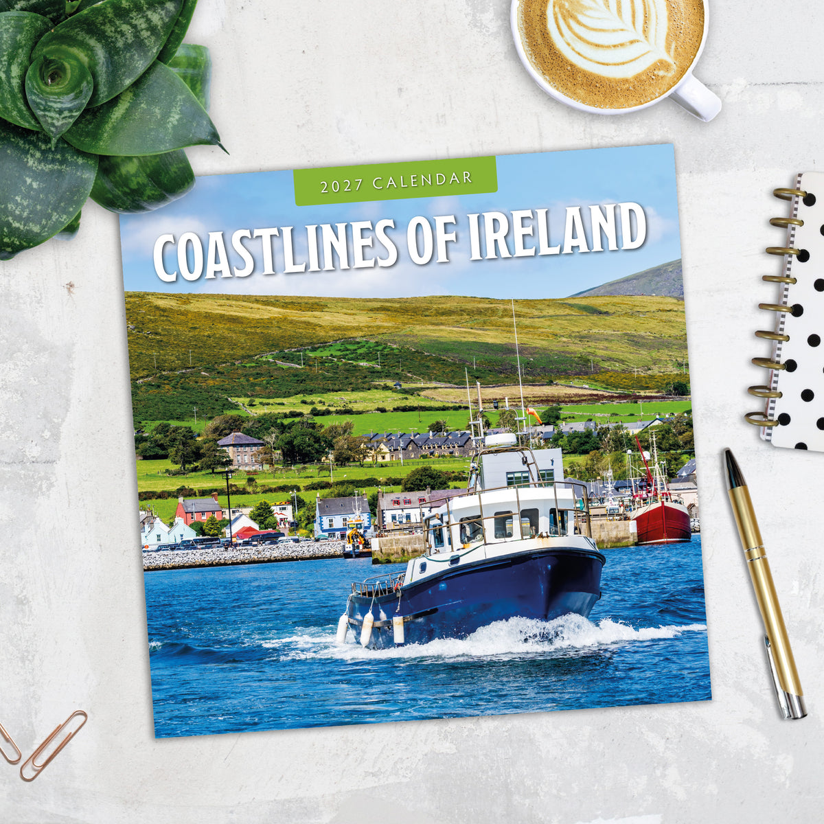 Coastlines of Ireland 2027 Square Wall Calendar