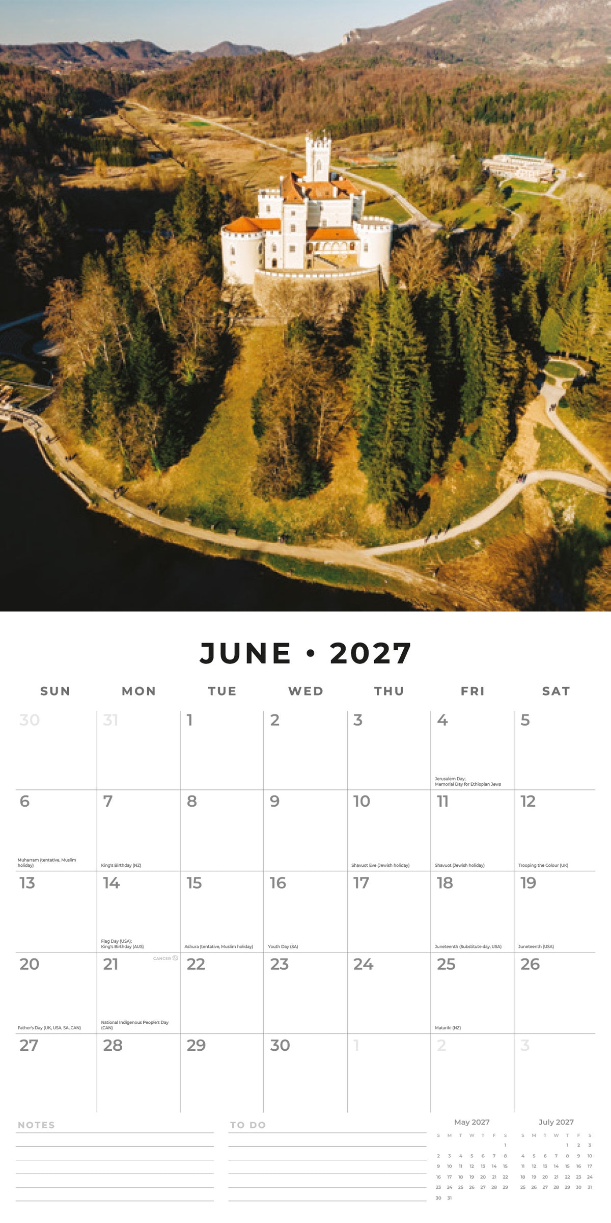 Croatia 2027 Square Wall Calendar