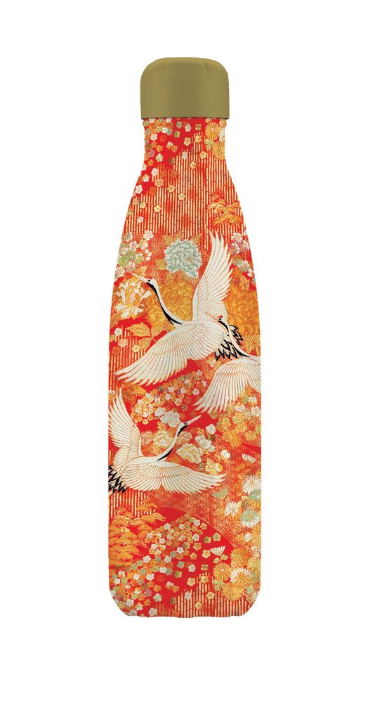 V&A Kimono Cranes 500ml Insulated Drinks Bottle - Bee's Emporium