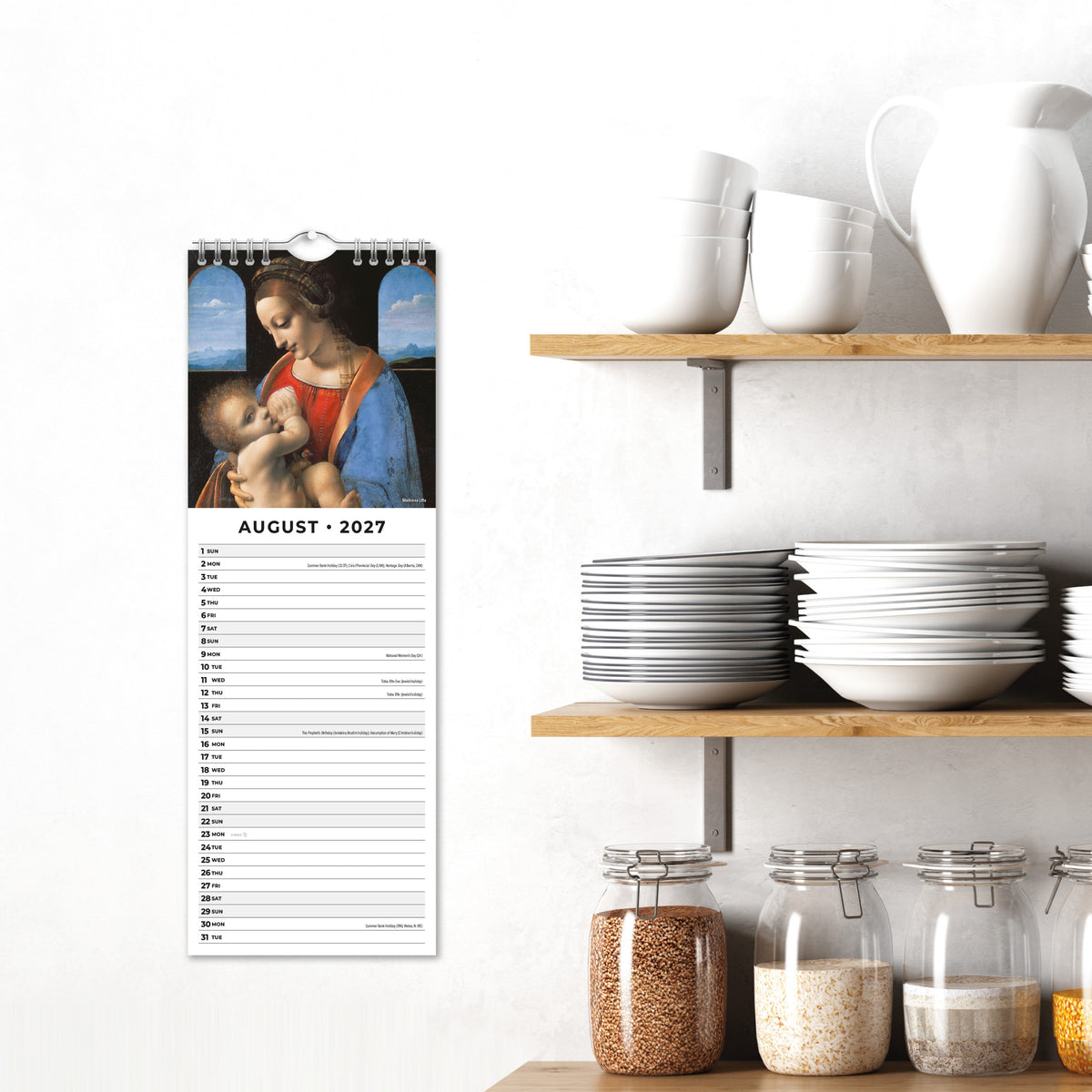Da Vinci 2027 Slim Wall Calendar