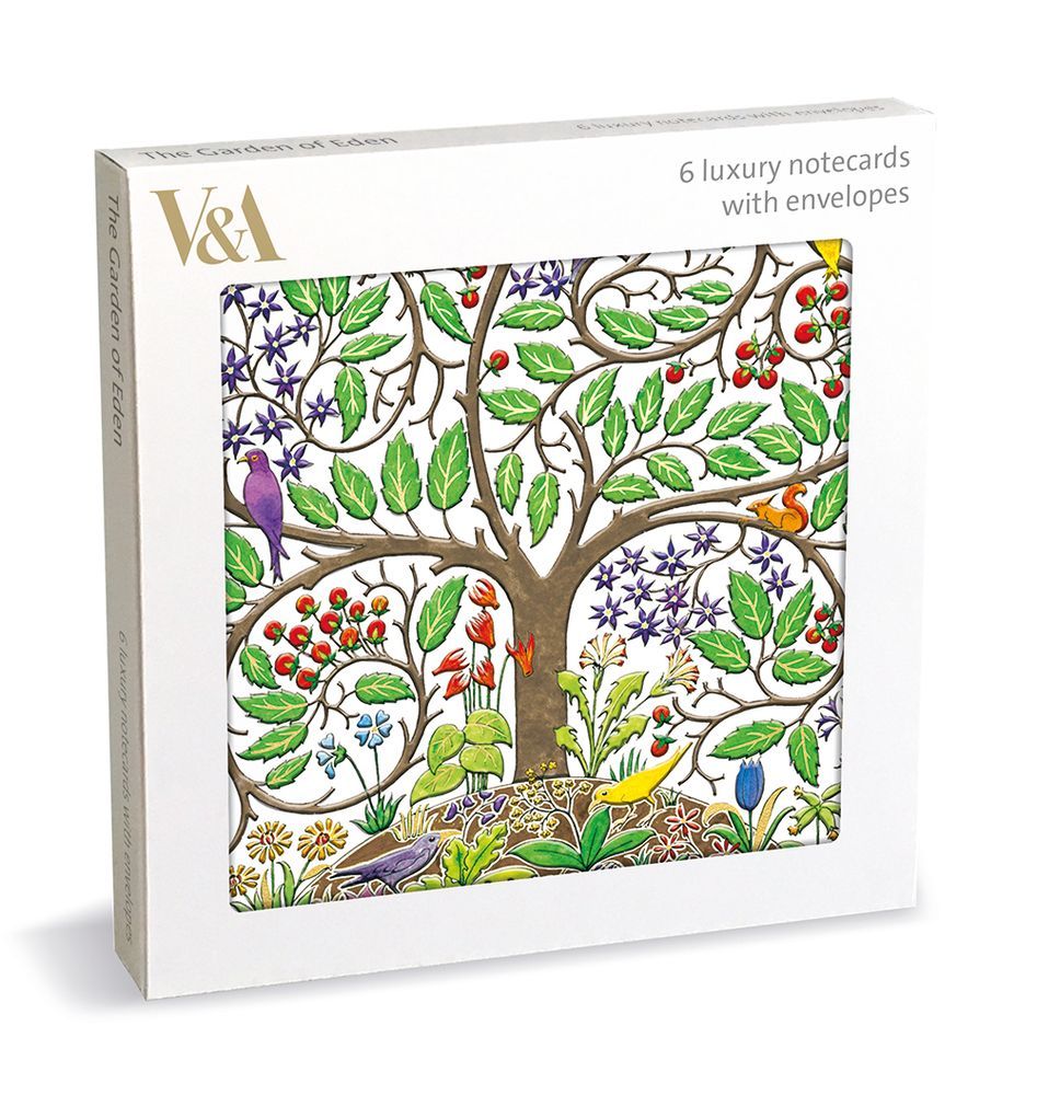 V&A Garden of Eden 6 Luxury Square Notecards Wallet - Bee's Emporium