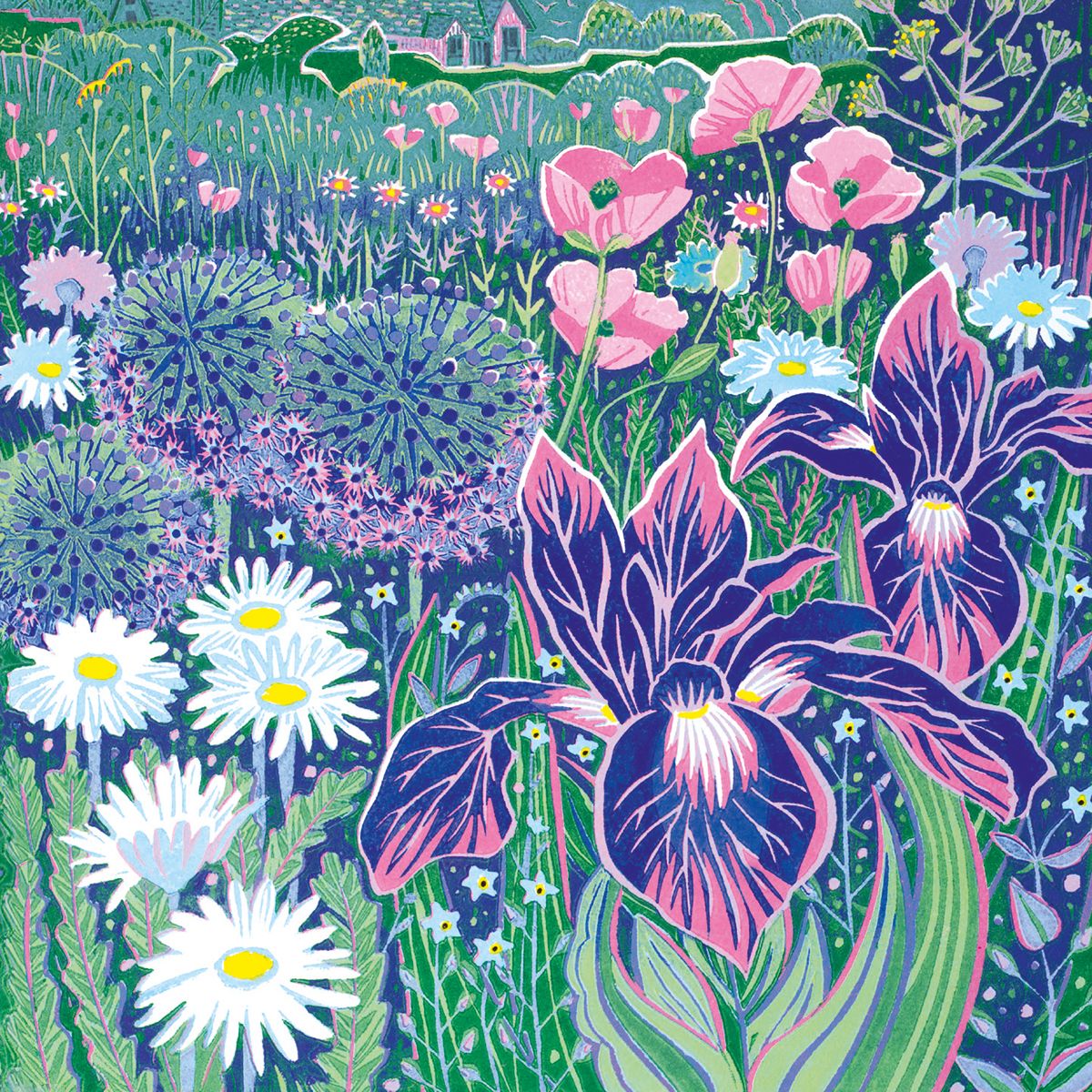 Linocut Landscapes by Annie Soudain Box of 20 Notecards with Envelopes - Bee's Emporium