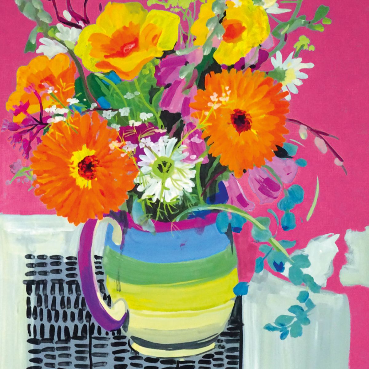 Sarah Campbell Flower Power Box of 20 Notecards with Envelopes - Bee's Emporium