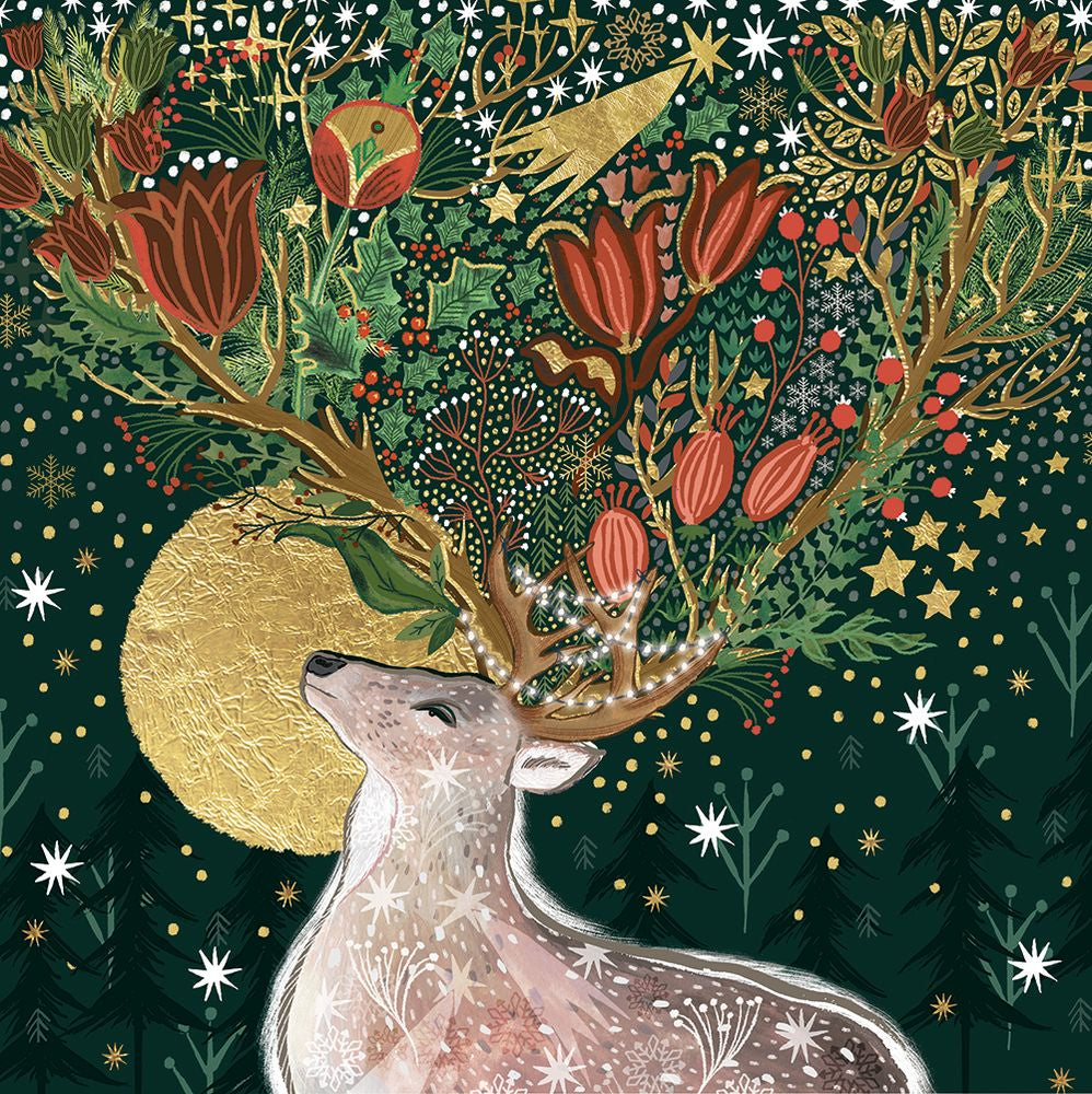 King of the Forest by Emma Frances Grant Pack of 5 Christmas Cards