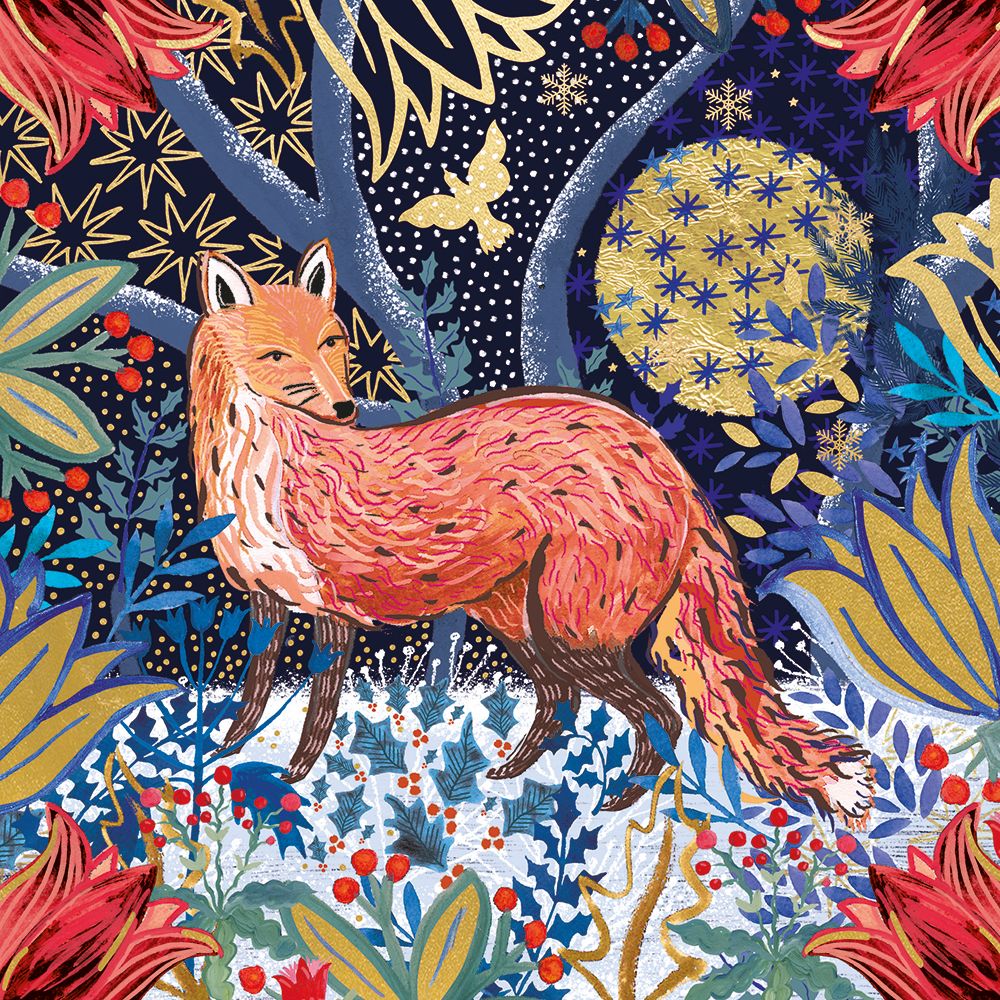 Winter Fox by Emma Frances Grant Pack of 5 Christmas Cards