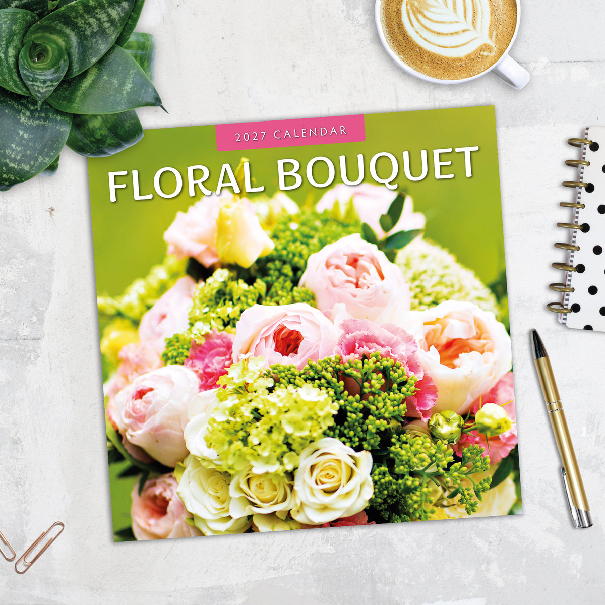 Floral Bouquet 2027 Square Wall Calendar