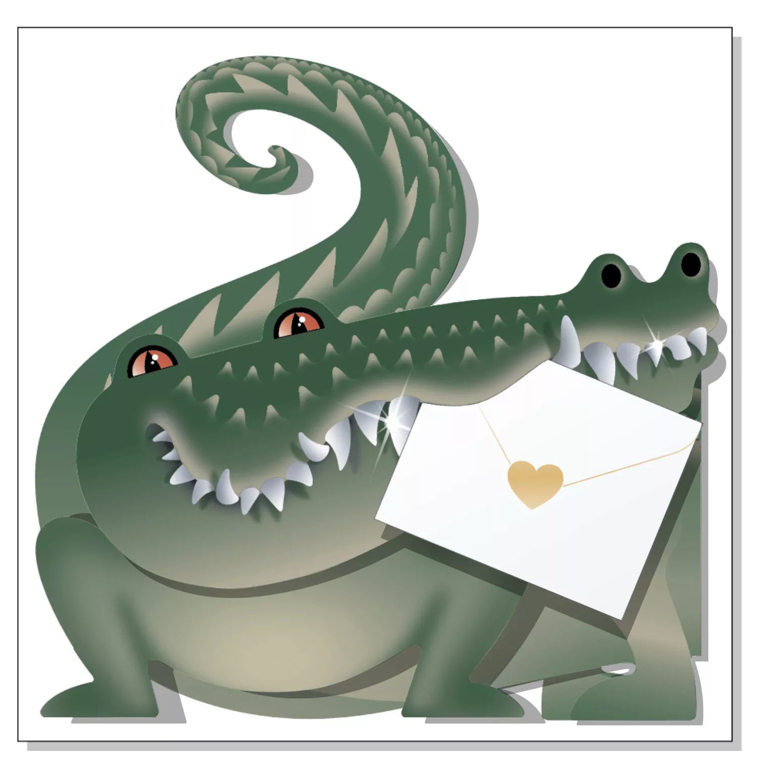 Harry the Crocodile 3D Greeting Card with Envelope - Bee's Emporium