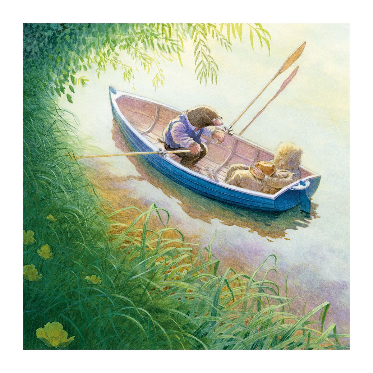 The Wind in the Willows Lazy Days by Chris Dunn Box of 16 Notecards with Envelopes - Bee's Emporium