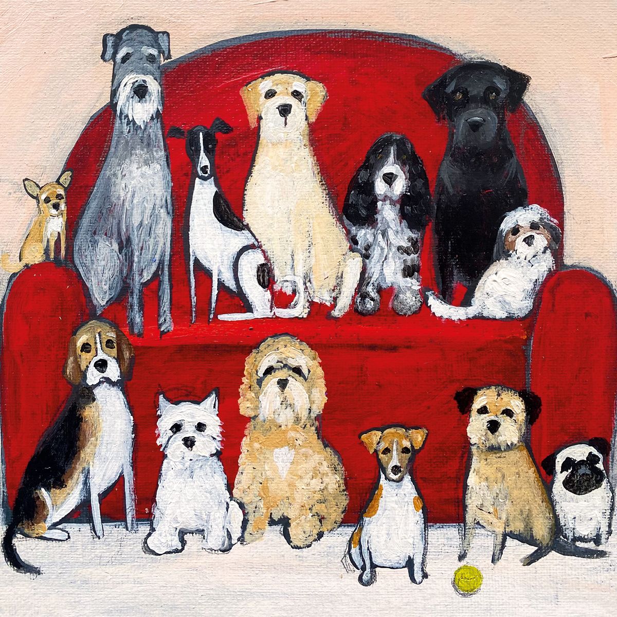 Favourite Red Chair by Louise Rawlings Blank Greeting Card with Envelope