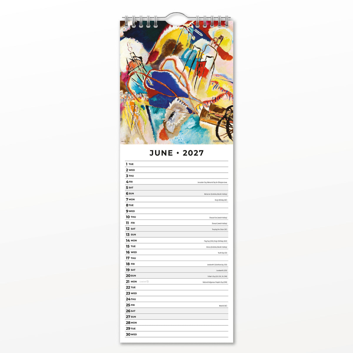 Kandinsky 2027 Slim Wall Calendar