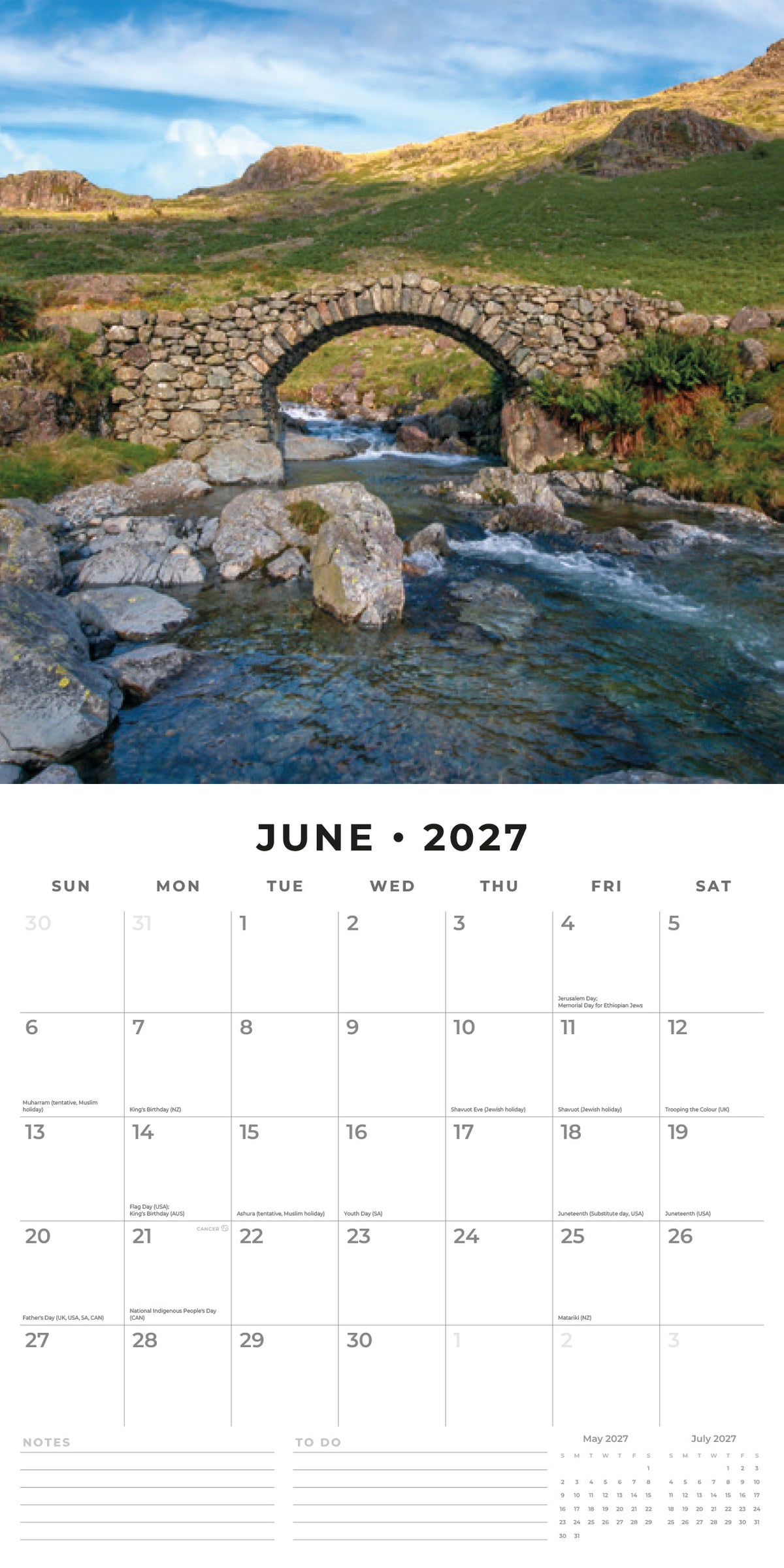 Lake District 2027 Square Wall Calendar