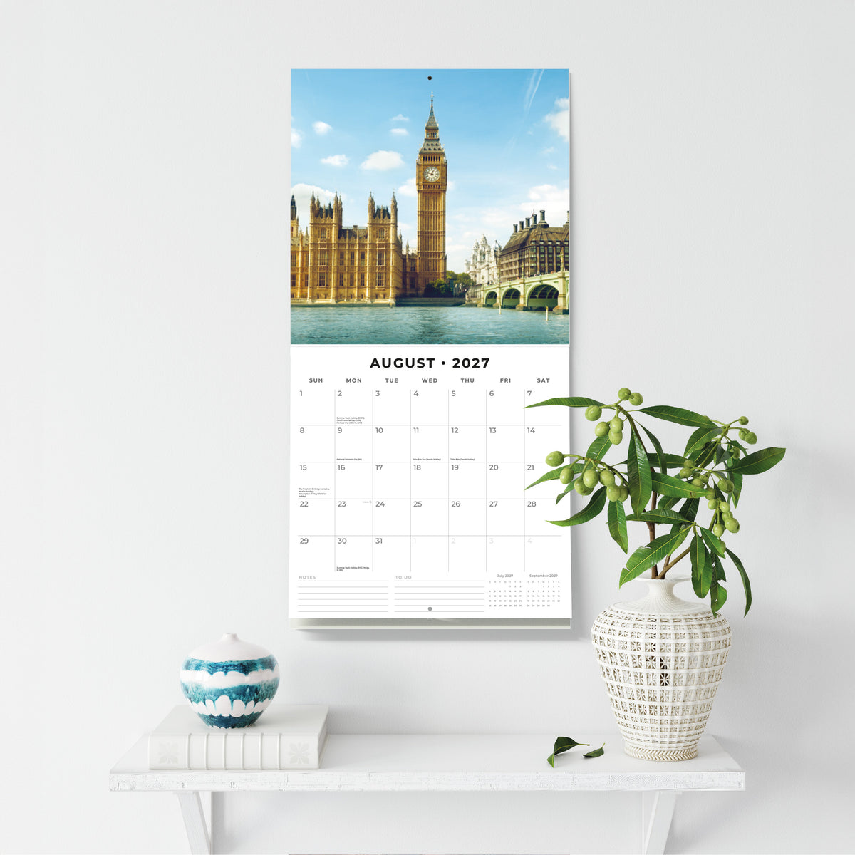 London 2027 Square Wall Calendar