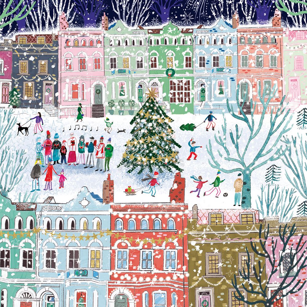 Christmas in Notting Hill by Emma Frances Grant Pack of 5 Charity Christmas Cards