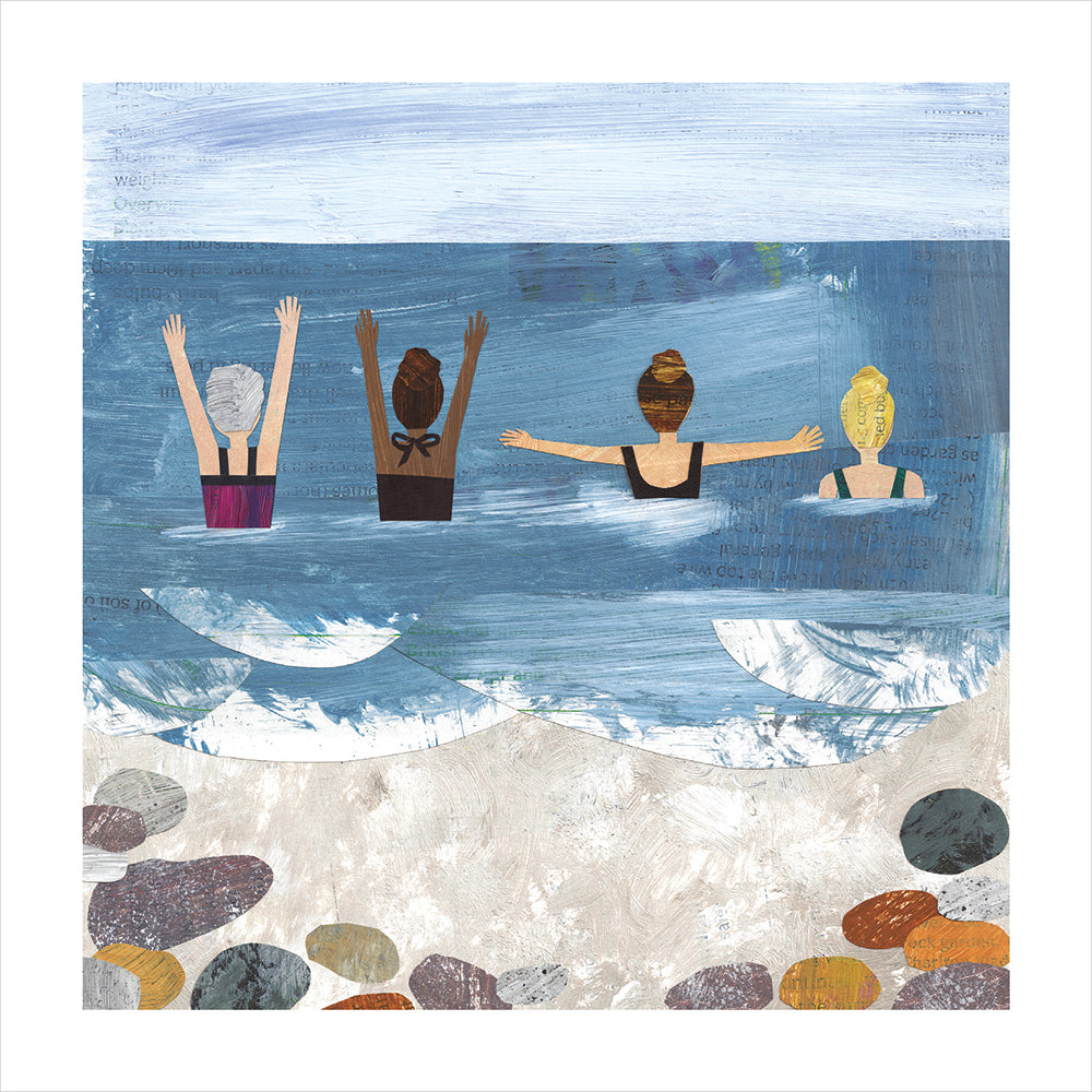 Morning Dip by Christina Carpenter Blank Greeting Card with Envelope - Bee's Emporium