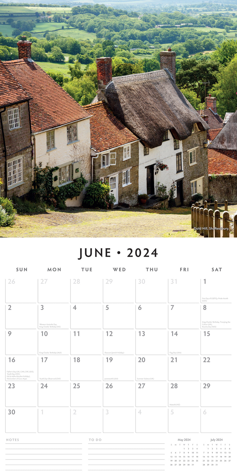 Olde England 2024 Square Wall Calendar