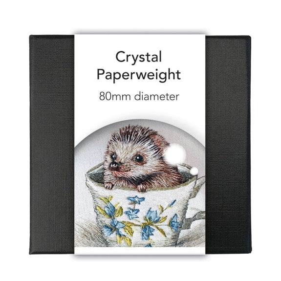 Emillie Ferris Baby Hedgehog Crystal Dome Paperweight - Bee's Emporium