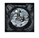 Angela Harding Swallows and Sea Crystal Dome Paperweight