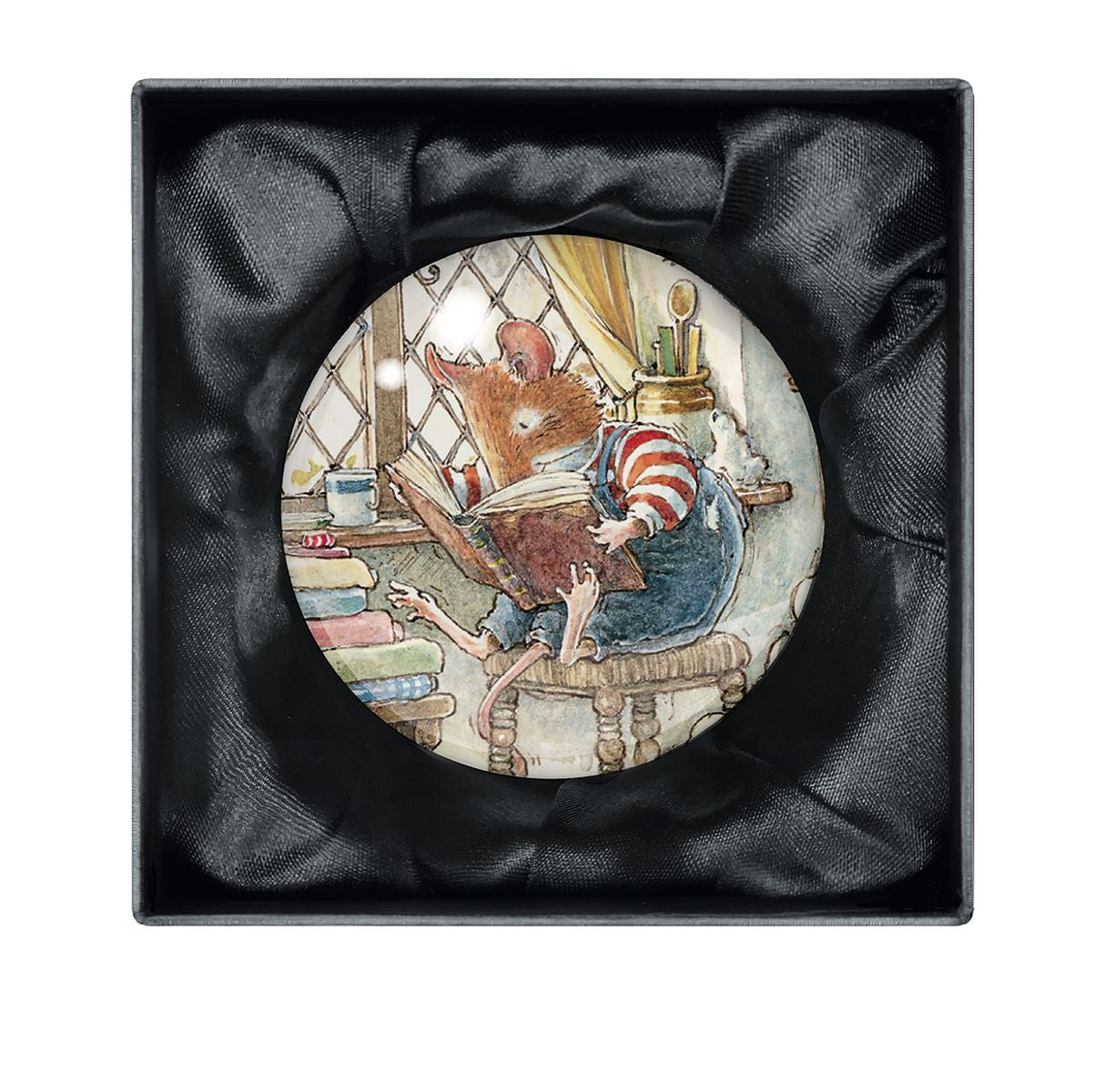 置物 Brambley Hedge Paperweight  Brambly Hedge Wilfred Reading Crystal Dome Paperweight