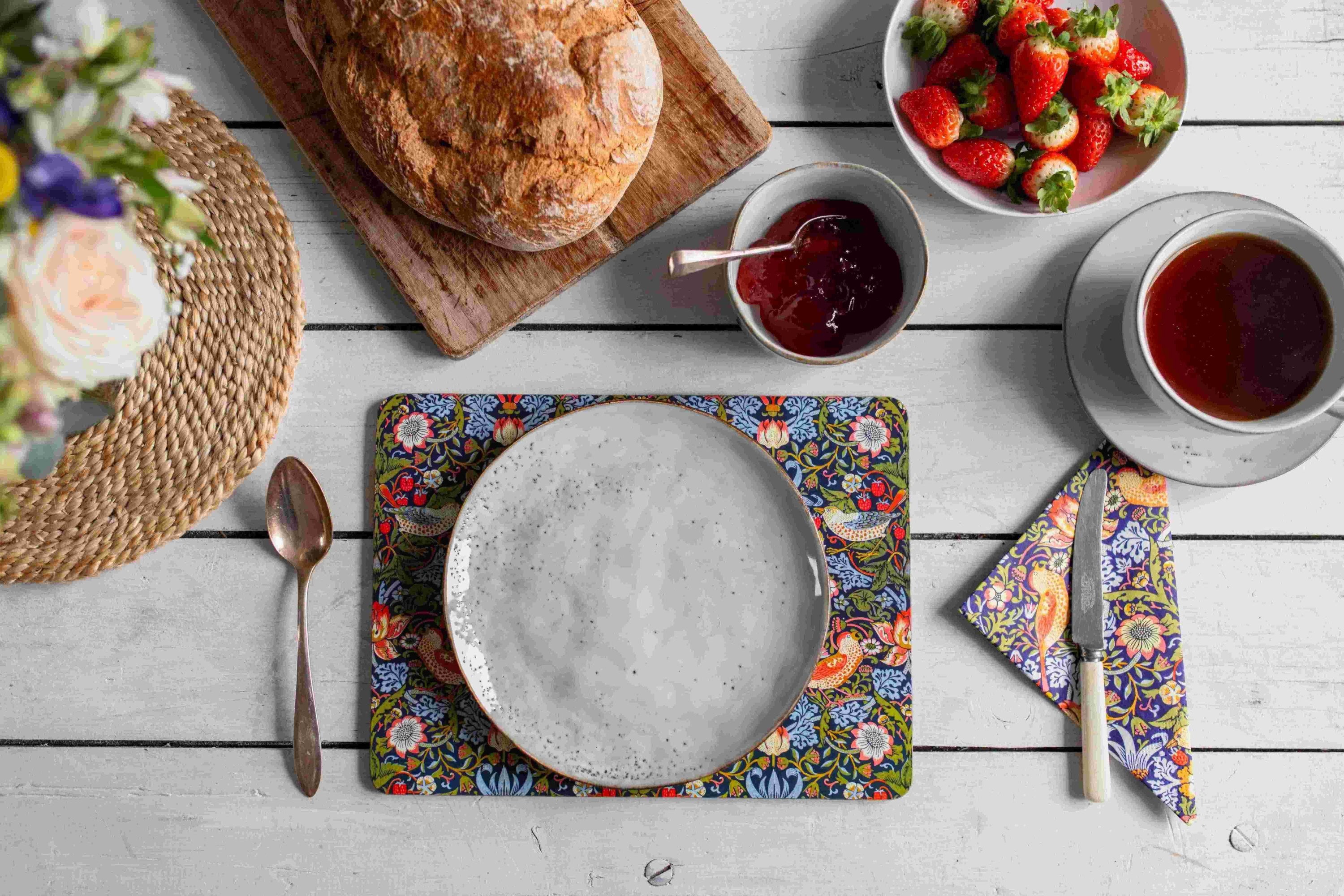 V&A Strawberry Thief Set of 4 Cork Backed Placemats