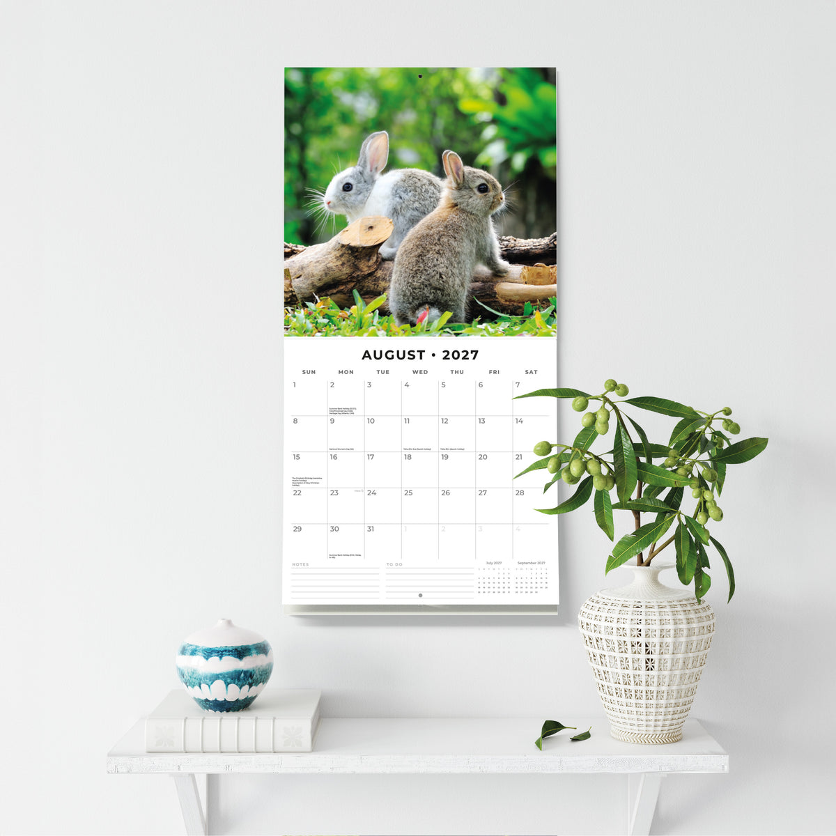 Rabbits 2027 Square Wall Calendar