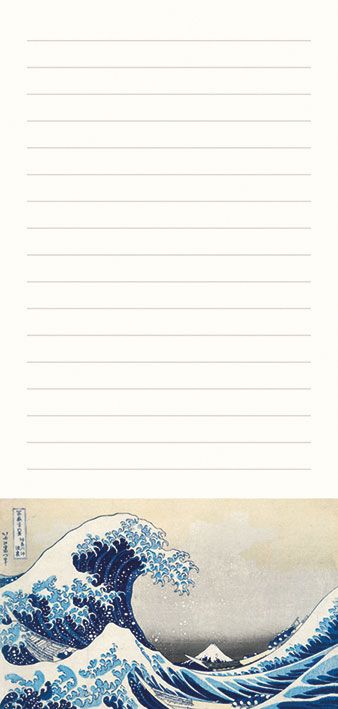 The British Museum Hokusai The Great Wave Magnetic Fridge Notepad - Bee's Emporium