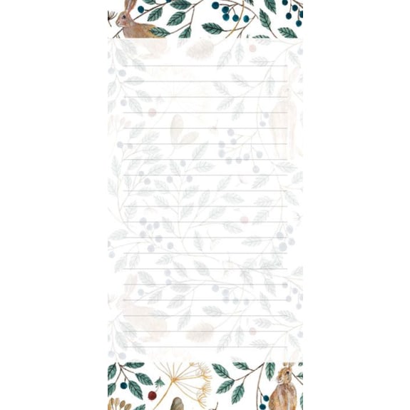 Dee Hardwicke Hares & Berries Magnetic Fridge Notepad - Bee's Emporium