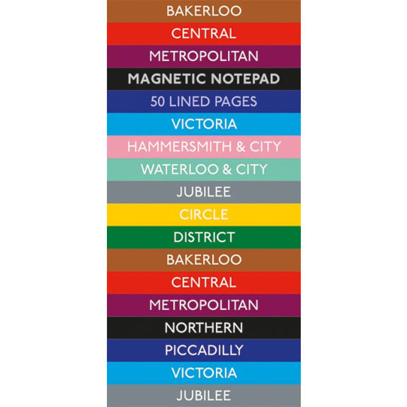 Transport for London Tube Lines Magnetic Fridge Notepad - Bee's Emporium