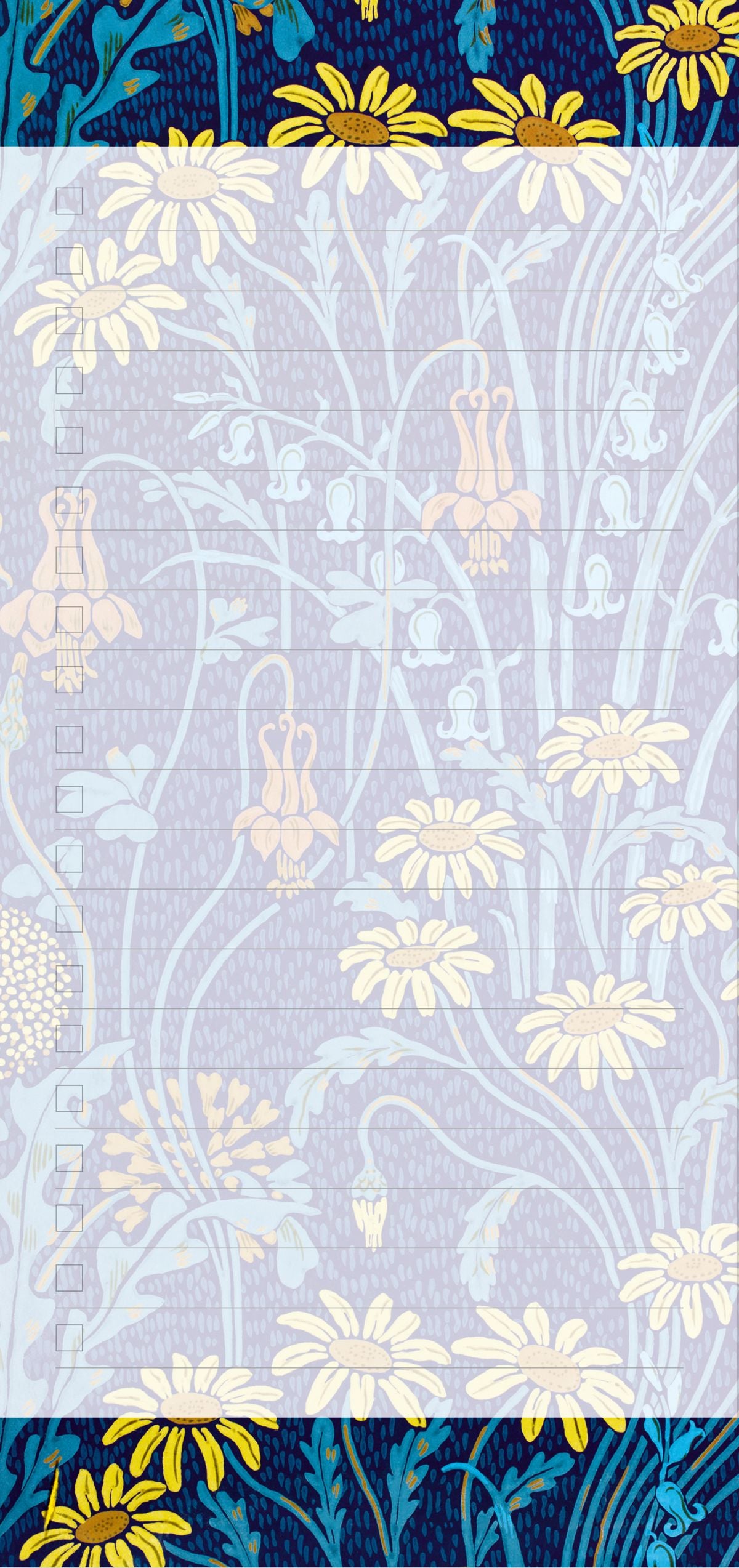 V&A Meadow Flowers Magnetic Fridge Notepad - Bee's Emporium