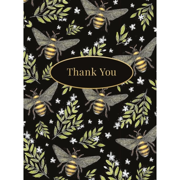 Catherine Rowe - Bee Pattern 8 Thank You Notecards & Envelopes