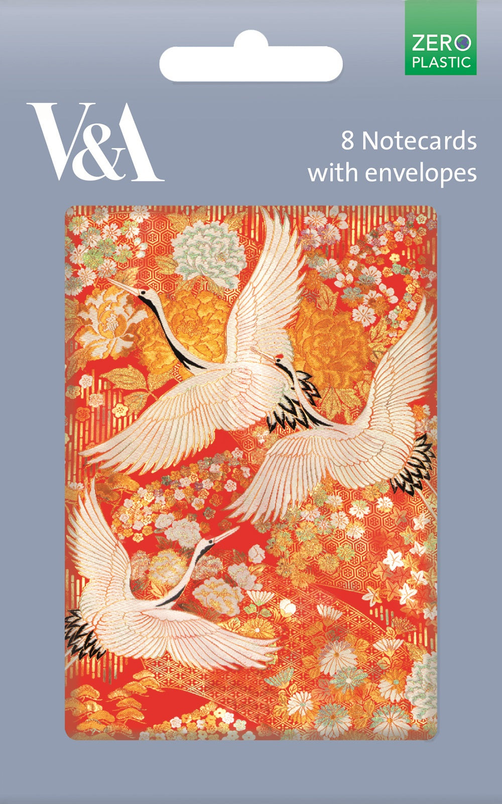 V&A Kimono Cranes 8 Notes & Envelopes
