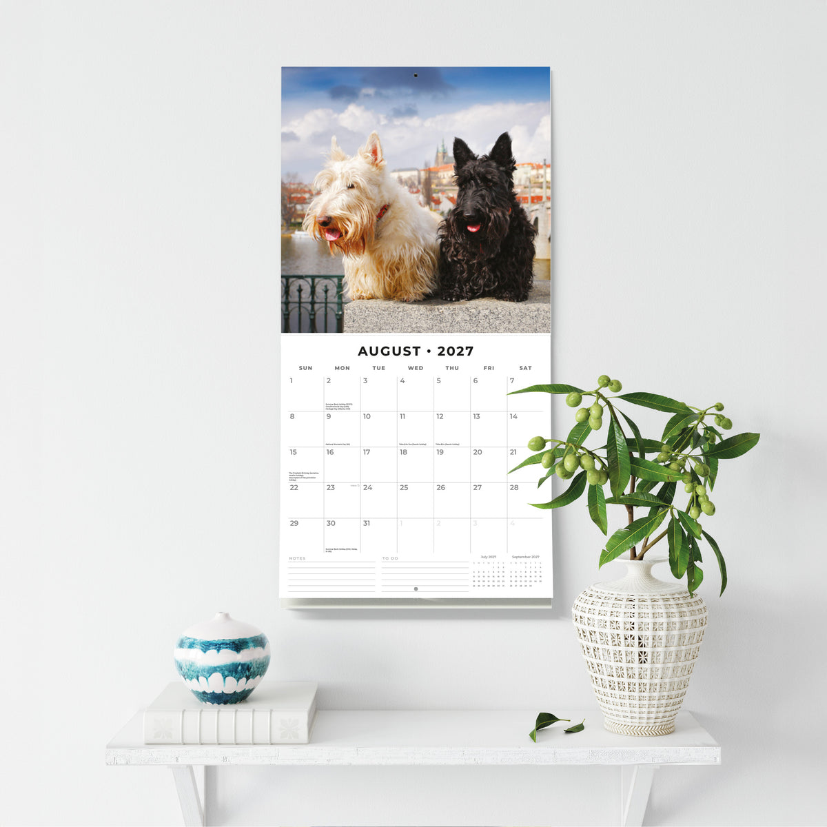 Scottish Terriers 2027 Square Wall Calendar