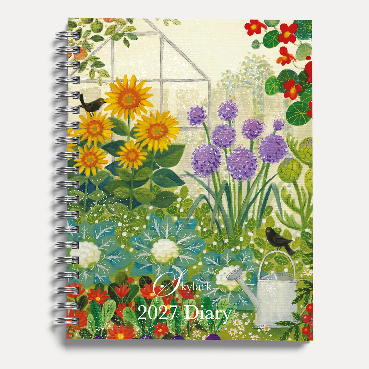 Skylark - Summer Bloom by Lucy Grossmith 2027 A5 Spiral Diary