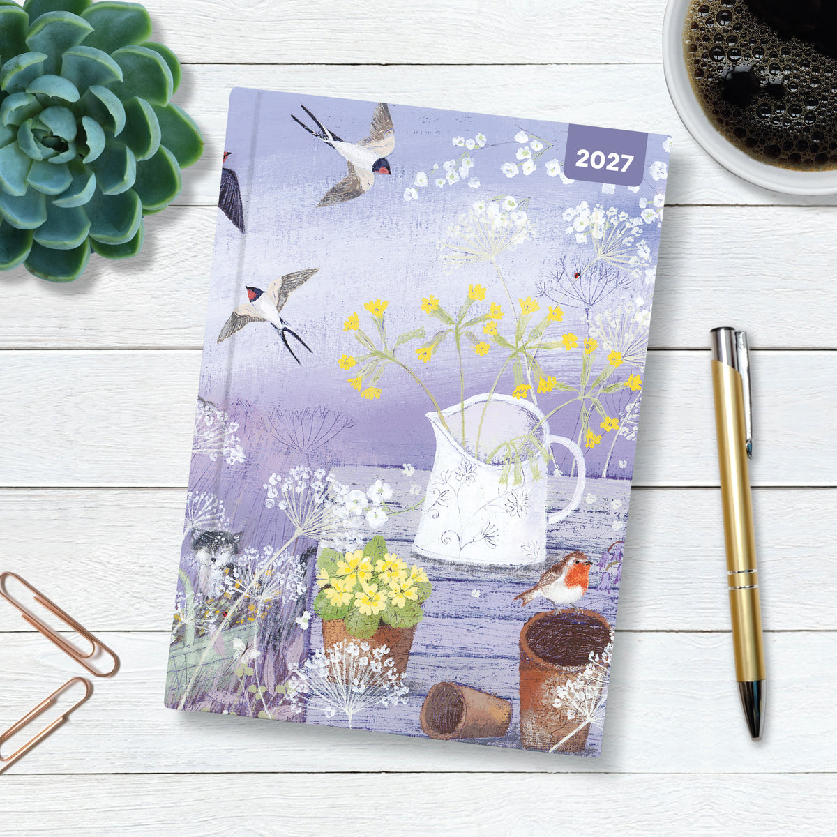 Lucy Grossmith - Spring Garden A5 Padded Diary