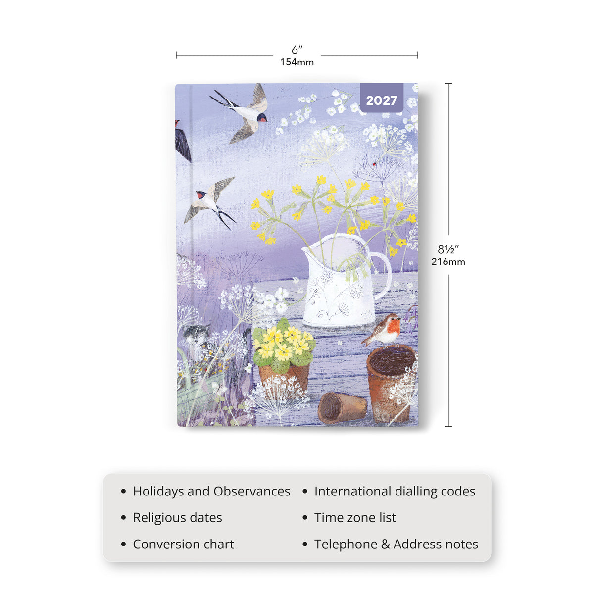 Lucy Grossmith - Spring Garden A5 Padded Diary