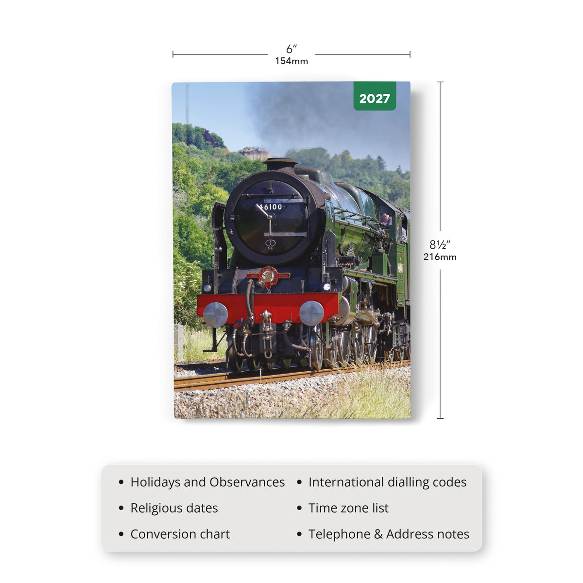 Steam Trains A5 Padded Diary