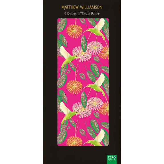 Matthew Williamson Hummingbirds Pack of 4 Sheets of Tissue Paper - Bee's Emporium
