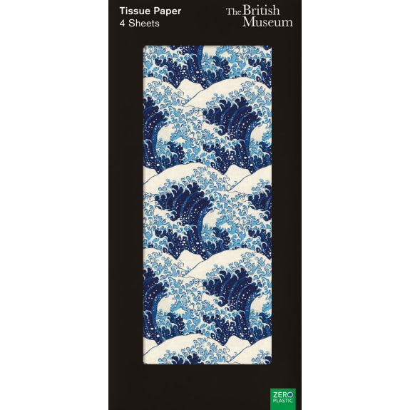 The British Museum Hokusai Wave Pack of 4 Sheets of Tissue Paper - Bee's Emporium